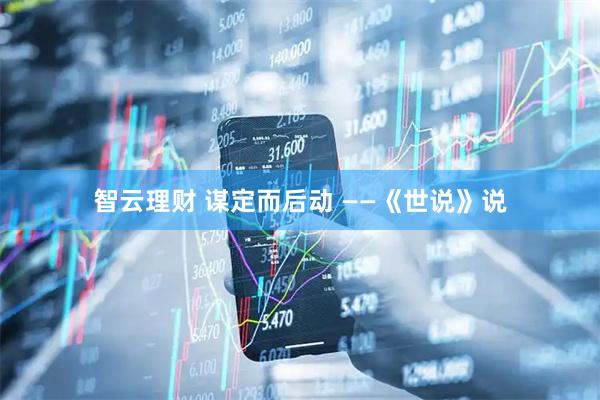 智云理财 谋定而后动 ——《世说》说